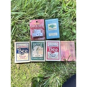 Lot Of Vintage Playing Cards, Including Bee, Bicycle‎ Atlanta, Tropicana, Dice